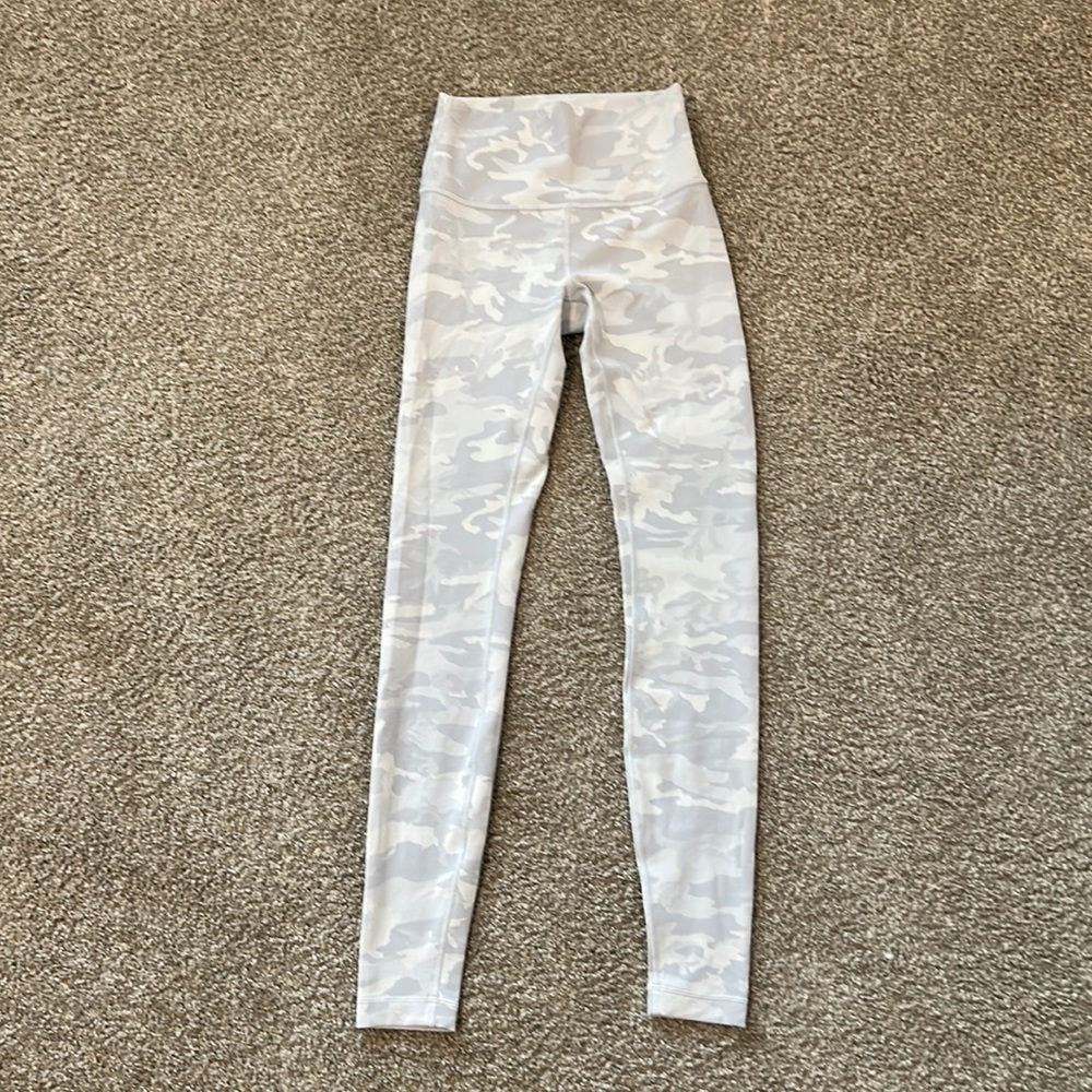 white camo lulu leggings